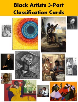 Preview of Black Artists 3-part classification cards