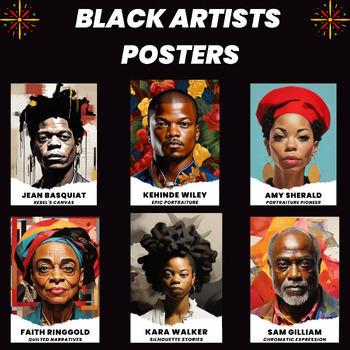 Preview of Black Artists Posters for Black History Month | African American Visual Artists