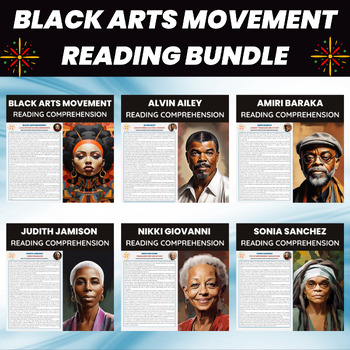 Preview of Black Arts Movement Reading Bundle for Black History Month | Poetry and Dance