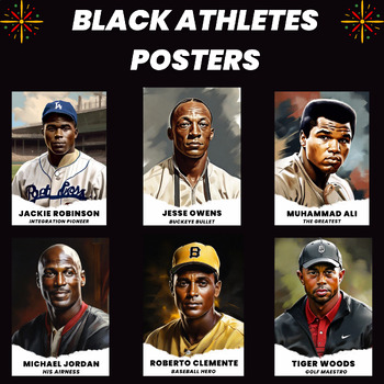 Preview of Black Athletes Posters for Black History Month | African American Athletes