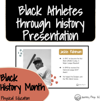 Preview of Black Athletes Through History - Black History Month Presentation for P.E.