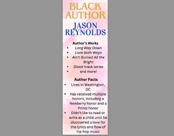 Preview of Black Author Bookmarks