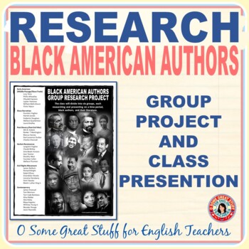 Preview of Black American Authors Through History Group Research and Presentation Project