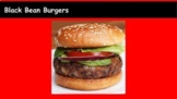 Black Bean Burgers Recipe- Click and drag activities. 