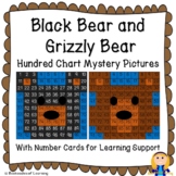 Black Bear and Brown Grizzly Bear Hundred Chart Mystery Pictures