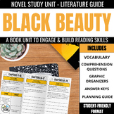 Black Beauty Novel Study Unit: Comprehension Questions & V