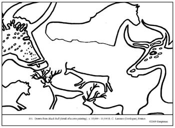 ancient cave coloring page