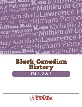 Preview of Black Canadian History ESL BUNDLE PRINT and EASEL