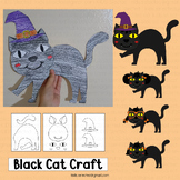 Black Cat Craft Halloween Bulletin Board Coloring Pages Ac