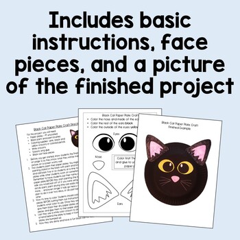 Paper Plate Black Cat - Halloween - Monthly Seasonal Crafts - KinderArt