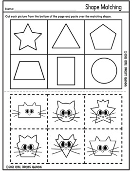 Shape Recognition, All Shapes (Black White Red)