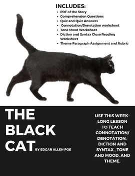 Preview of Edgar Allan Poe's "The Black Cat" Week-long Lesson