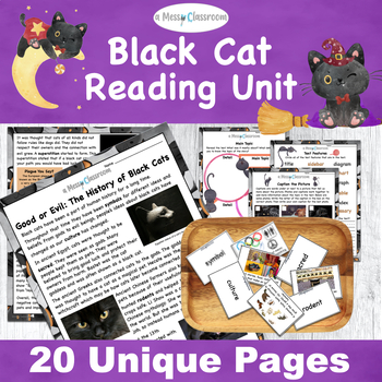 Preview of Black Cats 2nd Grade Nonfiction Halloween Reading Unit W.2.1. Opinion Writing