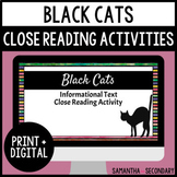 Black Cats Informational Text Close Reading Activity