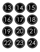 Black Circle Class Numbers 1-31- EDITABLE | TPT