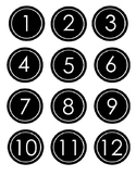 Black Circle Class Numbers 1-31- EDITABLE