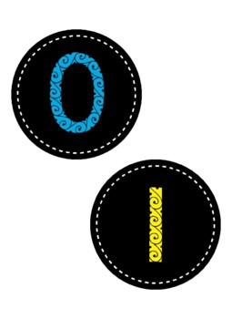 Black Circle Number Labels (0-10)