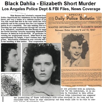 Preview of Black Dahlia - Elizabeth Short Murder Los Angeles Police Dept Files, FBI Files