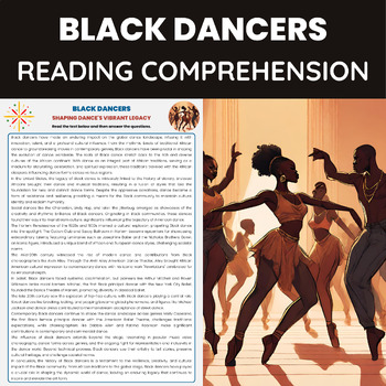 Preview of Black Dancers for Black History Month | African American Dancers and Black Dance