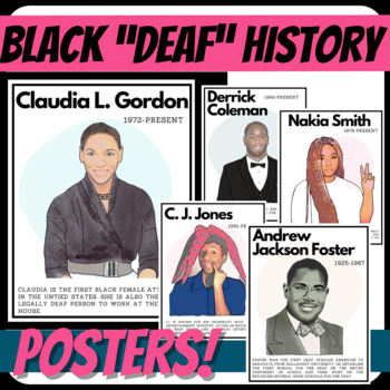 Preview of Black Deaf History Posters