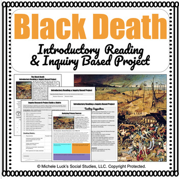 Preview of Black Death Bubonic Plague Informational Reading & Inquiry Based Activities