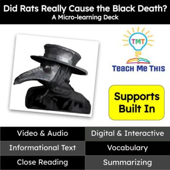 Preview of Black Death Informational Text Reading Passage and Activities