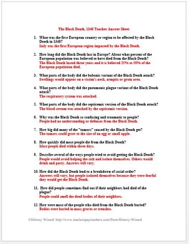 black death primary source worksheet italy 1348 by history wizard