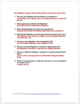 black death primary source worksheet the flagellants 1349 by history wizard