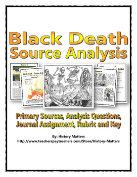 Preview of Black Death - Source Analysis (Questions / Assignment with Rubric and Key)