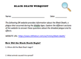 Black Death Webquest