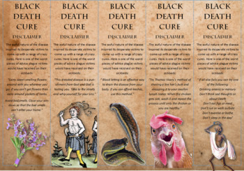 Preview of Black Death bookmarks