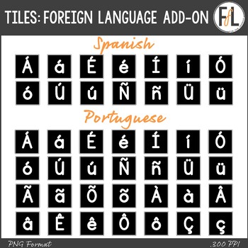 Moveable Ela Tiles Foreign Languages Add On Black By Fun For Learning