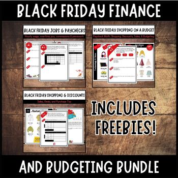 Preview of Black Friday BUNDLE | Paycheck Math, Budgeting, & Shopping | November