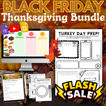 Preview of Black Friday Bundle Thanksgiving Activities High School FUN and SEL