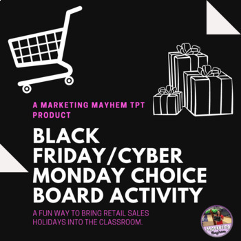 Preview of Black Friday/Cyber Monday Choice Board Activity (No Prep Activity!)