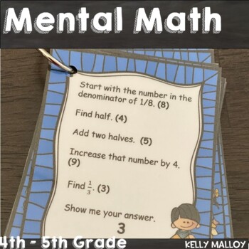 Preview of #FSDEALS Back to School Activities 4th 5th Grade Mental Math 1 Dollar Deals Sale