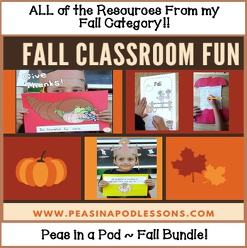 Preview of Kindergarten 1st 2nd Grade Fall Activities Bulletin Board Craft Bundle Apples