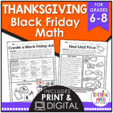 Black Friday Math Activities | Thanksgiving Math Activitie