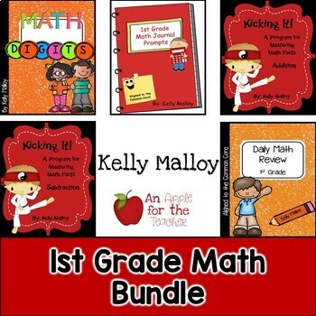 Preview of Summer School Math Curriculum Morning Work 1st to 2nd Grade Review Packet