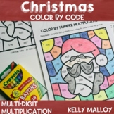 Christmas 2 Digit by 2 Digit Multiplication December Color