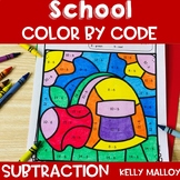 May Spring Coloring Pages Sheets Subtraction Color by Number Code