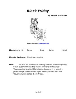 Preview of Black Friday  Reader's Theater for Small Groups