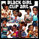 Black Girl Clipart, African American Clipart, Black Female
