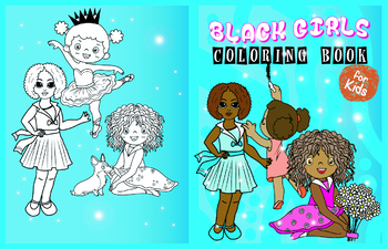 Preview of Black Girl Coloring Book: 50 Unique Coloring Pages For African American Girls Ag