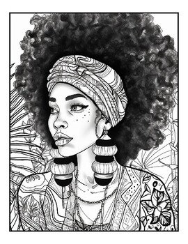 Black Girl Magic Coloring Pages for Adults by Art coloring book