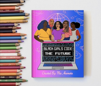 Preview of Black Girls CODE the Future Coloring Book