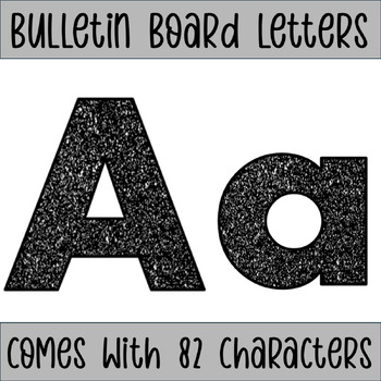 Black Glitter Bulletin Board Letters