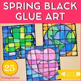 Black Glue Art Project - Spring Black Glue Resist Art Proj
