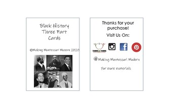 Preview of Black History 3 Part Cards