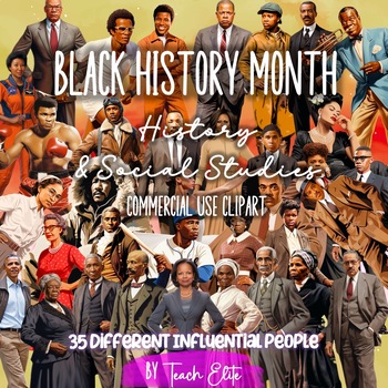 Preview of Black History United States History clipart, USA Clipart BHM